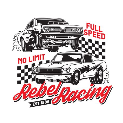 Drag Car Racing vector illustration, perfect for t shirt design and competition logo design ...