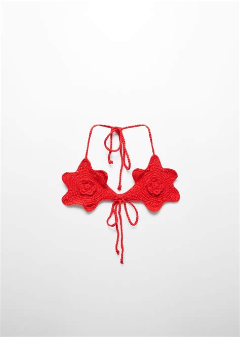 Crochet flower top - Women | Mango USA