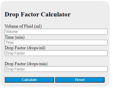 Drop Factor Calculator - Calculator Academy