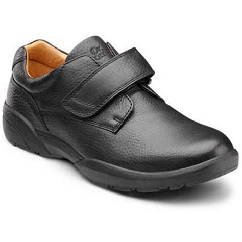 Dr. Comfort William Men's Dress Shoe: 6 Medium (B/D) Black Velcro - Walmart.com