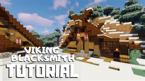 Minecraft: How to Build a Viking Blacksmith (Snowy Viking Village Tutorial) - YouTube