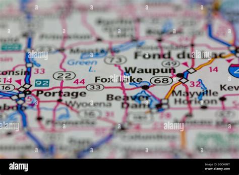 Fox lake wisconsin map hi-res stock photography and images - Alamy