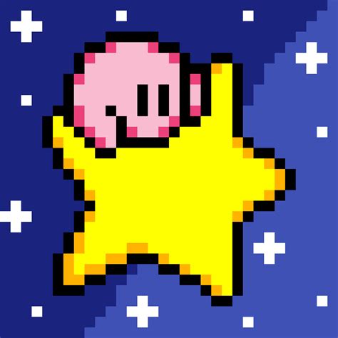 Kirby Pixel Art Grid