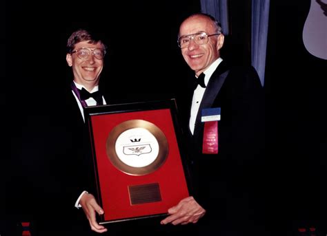 Microsoft Co-founder Bill Gates receives the Golden Plate Award from Nobel laureate in Physics ...