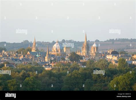 Oxford City Skyline showing the 'Dreaming Spires' of Oxford University. Oxfordshire. England ...