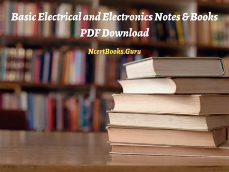 Basic Electrical and Electronics Engineering Books PDF Free Download