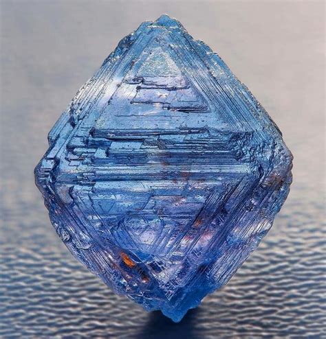 Natural blue spinel crystal from Sri Lanka, loving the natural growth lines in this specimen ...