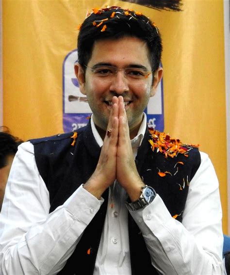 New Delhi : MP Raghav Chadha during an election campaign for the MCD ...