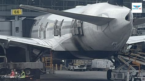 Air Canada Boeing 777 damaged by Ground Vehicle on Fire - Aviation A2Z