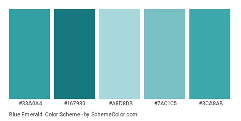 Blue Emerald Color Scheme » Light Blue » SchemeColor.com