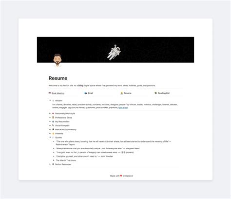 Notion Resume Templates