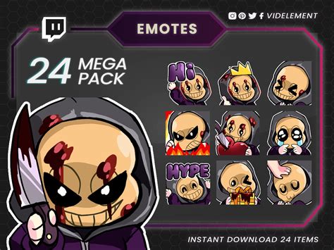 Twitch Emotes, Twitch Sub Emotes, Discord Emotes, Text Emotes, Hood ...