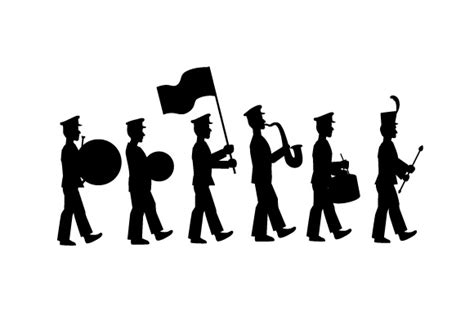 Marching Band Silhouette Clip Art