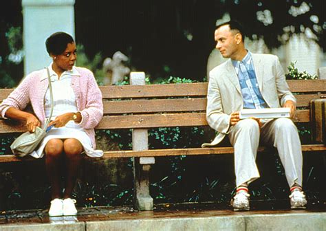 Forrest Gump on park bench bus bench with Black woman Blank Template ...