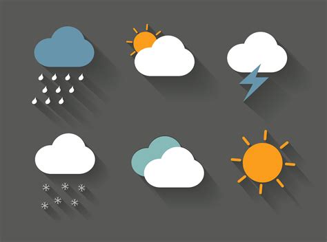 weather icons vector | Custom-Designed Illustrations ~ Creative Market
