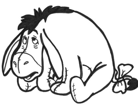 Drawing Eeyore from Winnie the Pooh Series in Easy Steps Tutorial – How ...