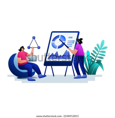 Project Stakeholders Flat Illustration Gradient Blue Stock Vector ...