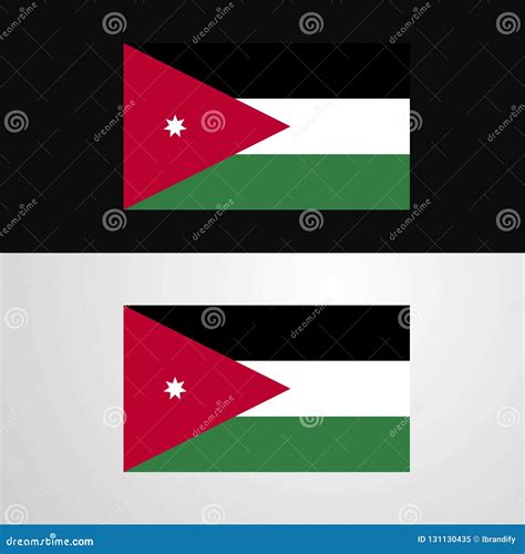 Jordan Flag banner design stock vector. Illustration of white - 131130435