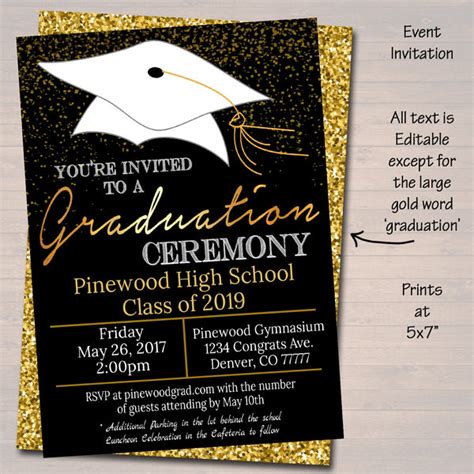 Diy Graduation Invitations Templates | Master Template