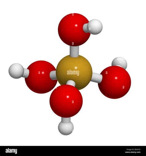 Silicic acid molecule, chemical structure. Silicic acid supplements are ...