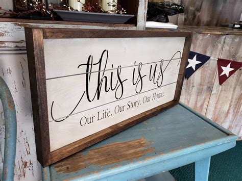 Farmhouse Rustic Country Style Sign. This is Us Handmade | Etsy ...