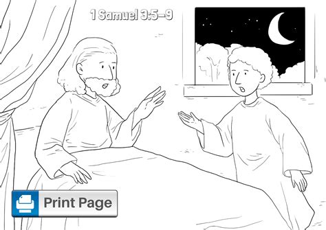 Free God Calls Samuel Coloring Pages (Printable PDFs) – ConnectUS