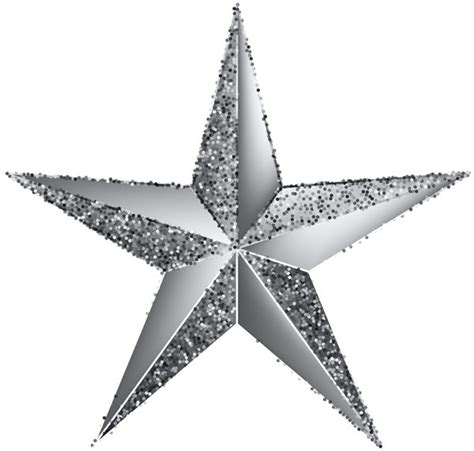 Silver Star Transparent Clip Art Image | Silver stars, Clip art, Art images