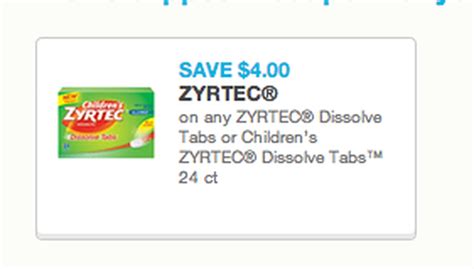 Free Zyrtec Coupons Printable