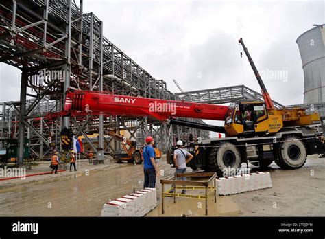 Pabna, Bangladesh - October 04, 2023: The under Construction of Rooppur Nuclear Power Plant at ...