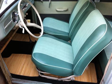 Stylish Interior of VW Fusca with Black Detailing