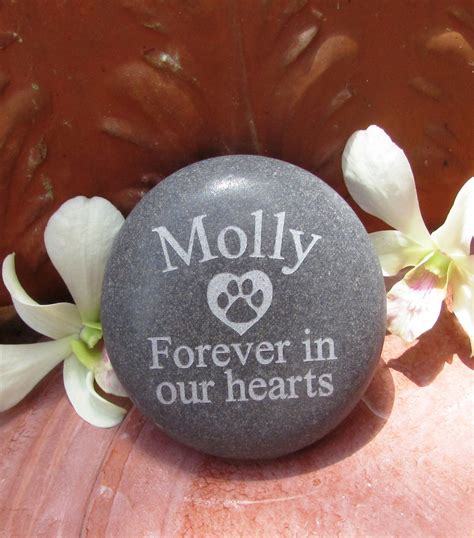 Personalized Pet Memorial Garden Stone Engraved by LoveRocksInc