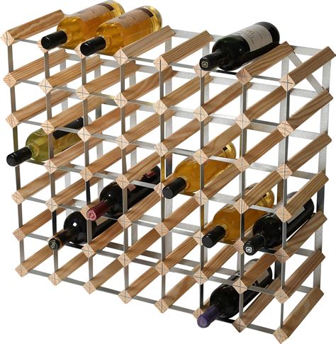 RTA 49 Bottle Traditional Wine Rack-Kit-Natural Pine (FSC): Amazon.co.uk: Kitchen & Home