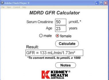 GFR Calculator - Software Informer. GFR Calc.ulator is useful for calculate glomerular ...