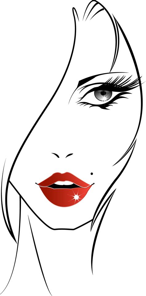 Woman face drawn and used for a t-shirt #womanface #redlips #t-shirt #mode #fashion # ...