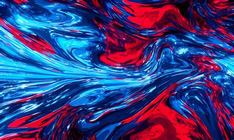 Abstract 4K wallpaper of dark fluid with red and blue | Stable Diffusion