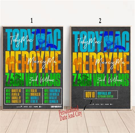 Custom TobyMac, MercyMe and Zach Williams 2023 Tour Poster sold by ...