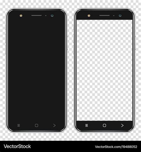 Realistic smartphones with blank screen Royalty Free Vector