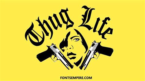 Thug Life Font Free Download - Fonts Empire | Free fonts download, Thug shirts, Free font