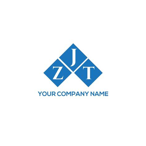 ZJT letter logo design on WHITE background. ZJT creative initials ...