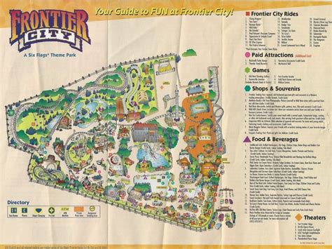 Frontier City - 2006 Park Map | Park, Map, Park city