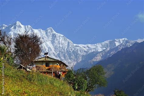 Rural life in Nepal - a nepali traditional house in Muri village in ...