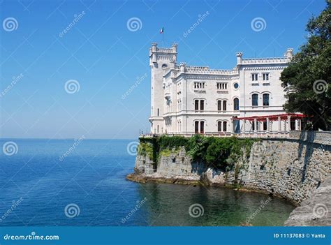 Miramare Castle, Trieste, Italy Stock Image - Image of famous, trees: 11137083