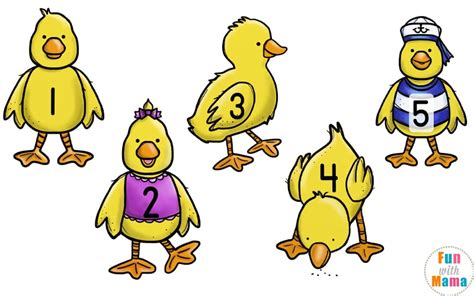 Your Kids Will Love This Five Little Ducks Counting Printable Set