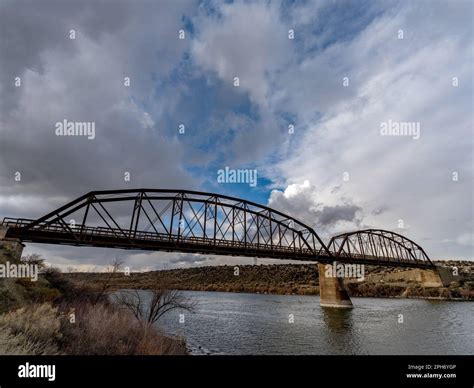 Famous Guffey Bridge stretches over the Boise River Stock Photo - Alamy