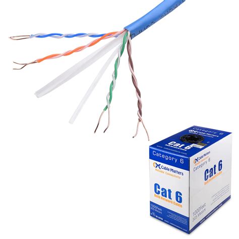 [UL Listed] Riser Rated (CMR) Cat6 Bulk Ethernet Cable 1000 Feet