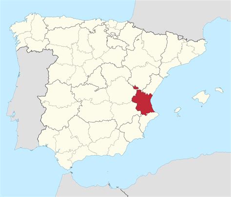 Spain Map Valencia