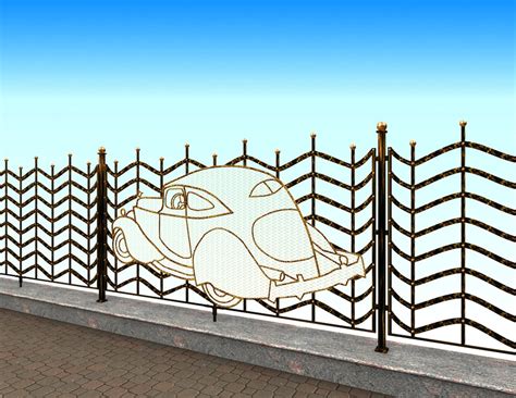 Iron art fence B-065 » Wrought Iron Concept