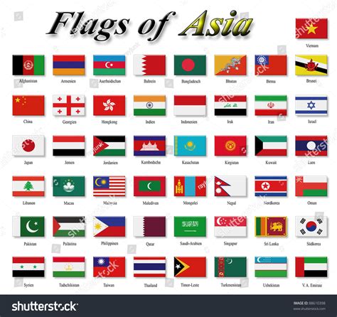 Flags Asia Stock Illustration 88610398 - Shutterstock