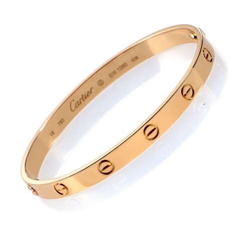 Cartier LOVE Women's 18K Rose Gold Bracelet Size 19 | eBay