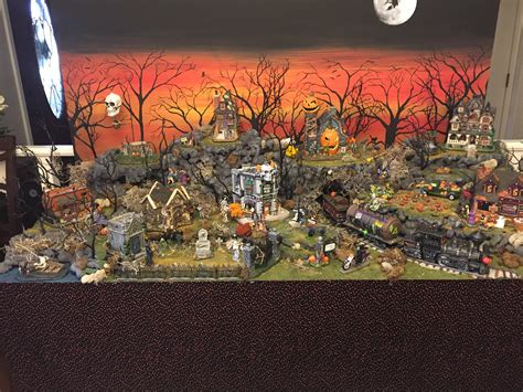 My mother’s Halloween village from 2018 : r/halloween